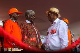 Alassane Ouattara et certains barons du RHDP