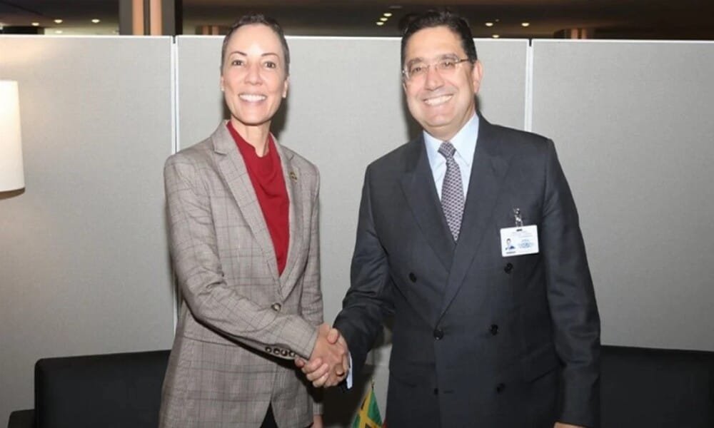 Mme Johnson Smith et le ministre marocain Nasser Bourita