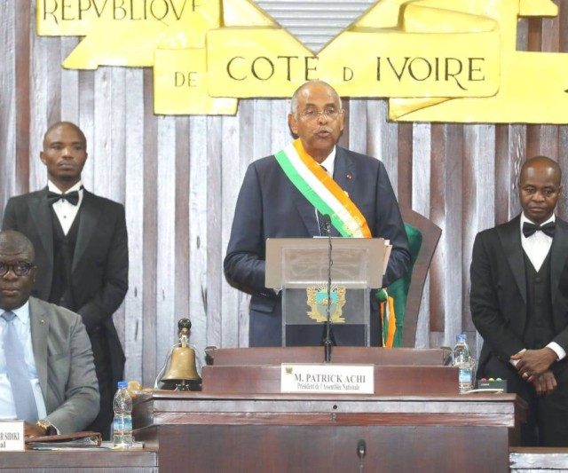 Patrick Achi, le président de l'Assemblée nationale